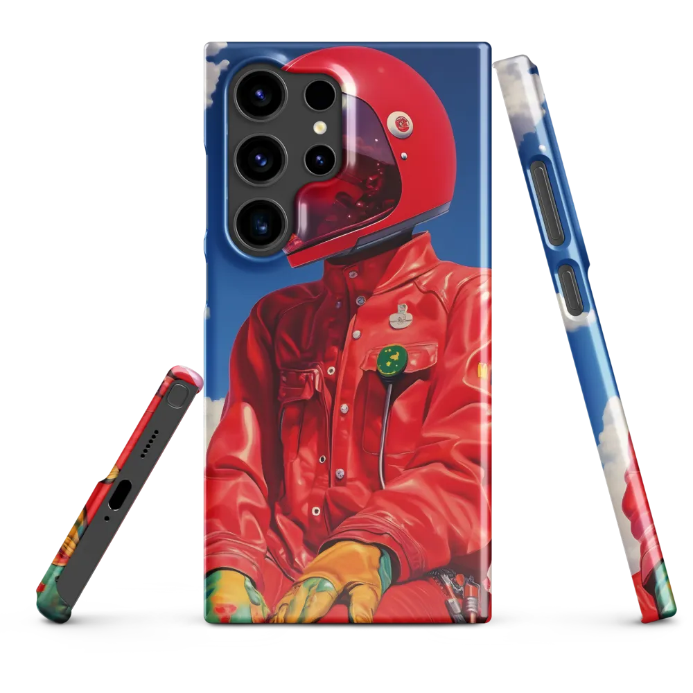 Astronaut in Crimson | Phone Case |  S24 Ultra | Snap Case | Glossy