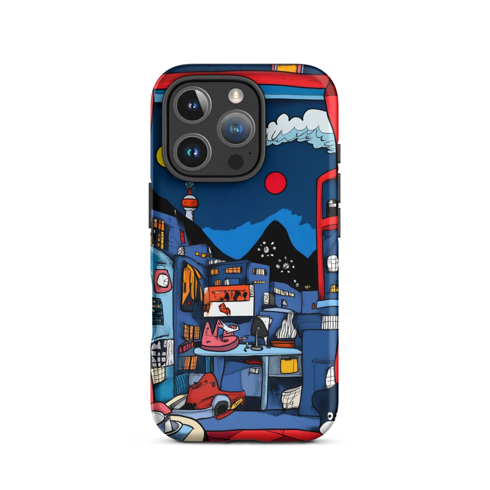 Whimsical Cityscape at Night