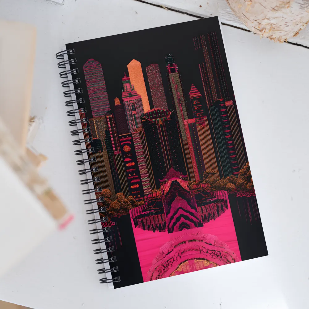 Urban Fusion: A Vibrant Dreamscape | Spiral Notebook