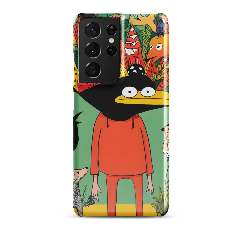 Whimsical Encounter in a Colorful Jungle