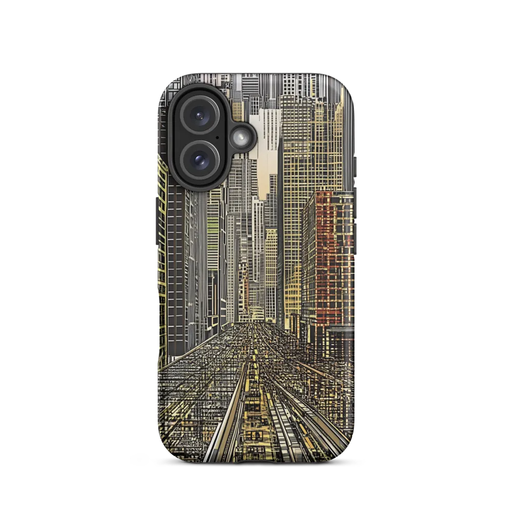 Urban Symphony: The Golden Grid | Phone Case