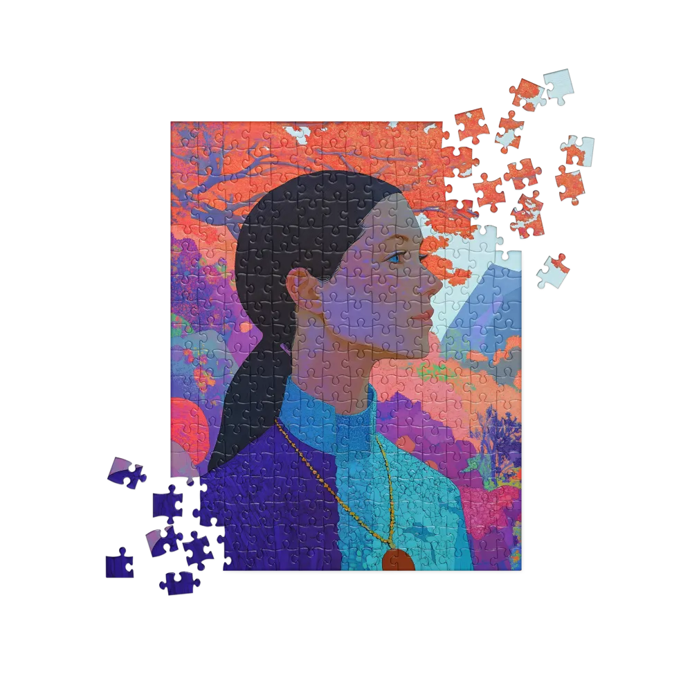 Harmony in Color: A Portrait of Serenity | Jigsaw Puzzle | 252 pieces