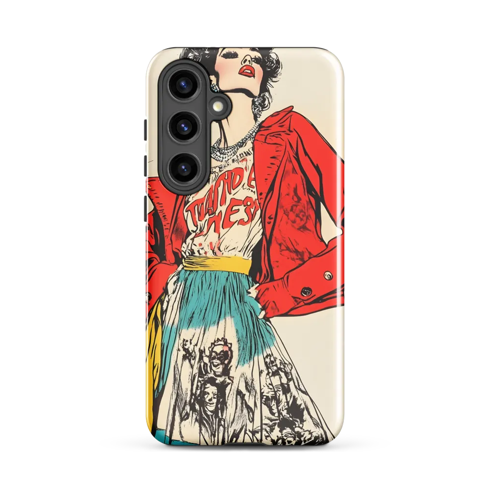 Vibrant Elegance: A Pop Art Fashion Statement | Phone Case |  S24 Plus | Tough Case | Glossy