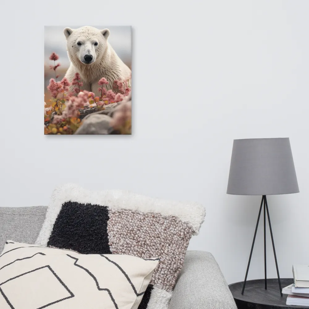 Curiosity Among Blooms: The Polar Bear