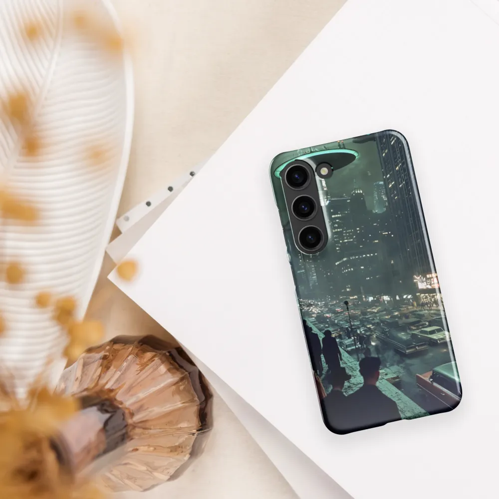Mysterious Encounters in a Neon City | Phone Case |  S23 | Snap Case | Glossy
