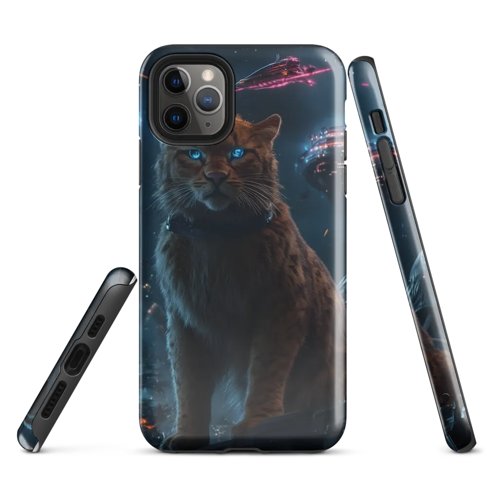 Cosmic Sentinel: The Majestic Panther | Phone Case |  11 Pro Max | Tough Case | Glossy