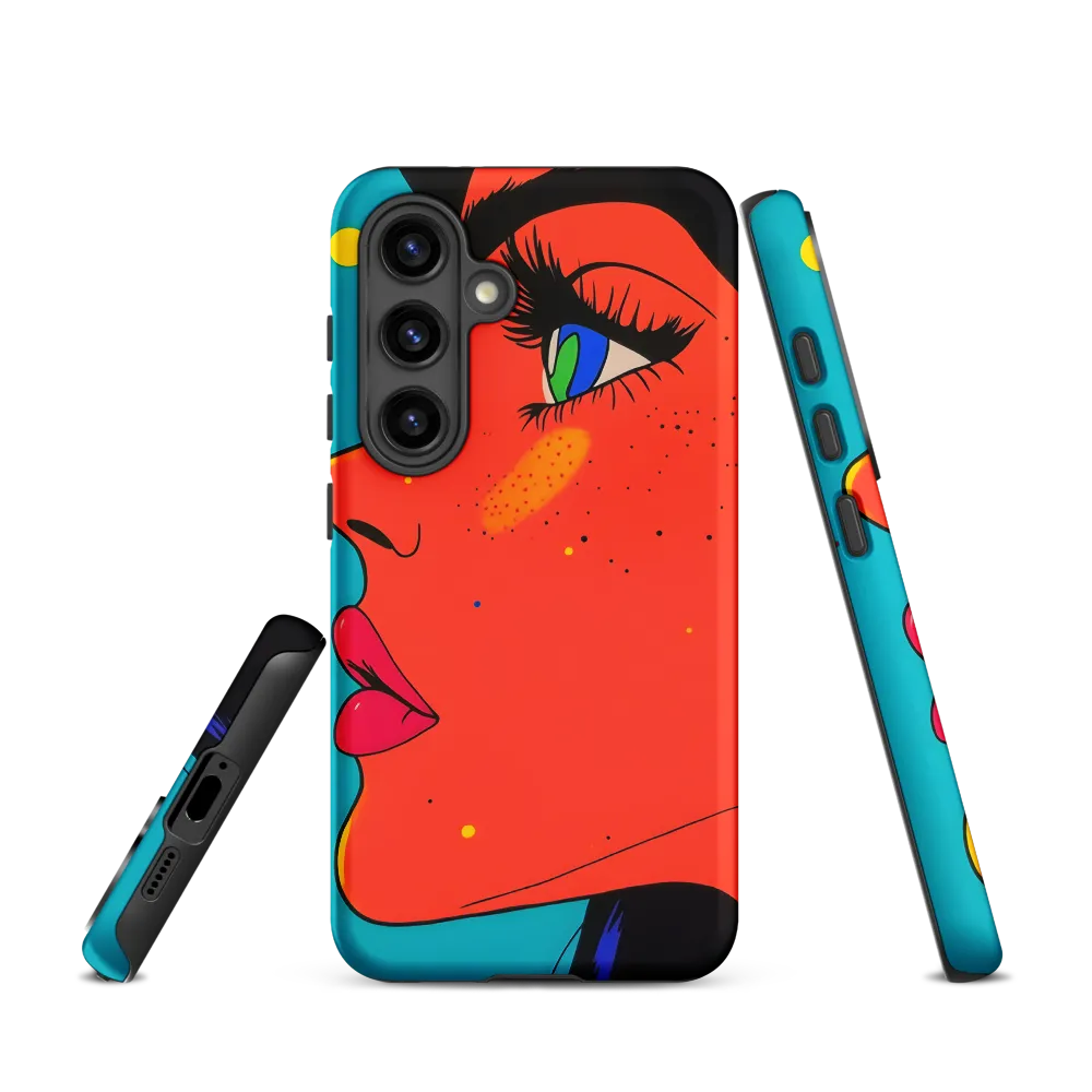 Vibrant Feminine Profile in Pop Art