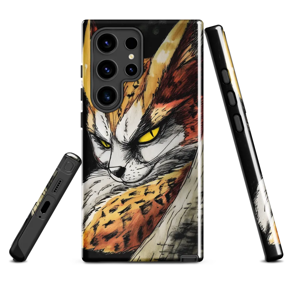 Fierce Gaze of the Wild Cat