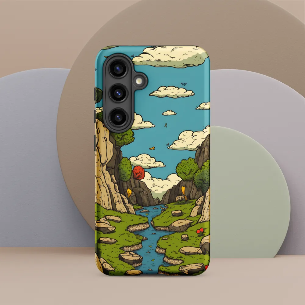 Whimsical Serenity: A Canyon Landscape