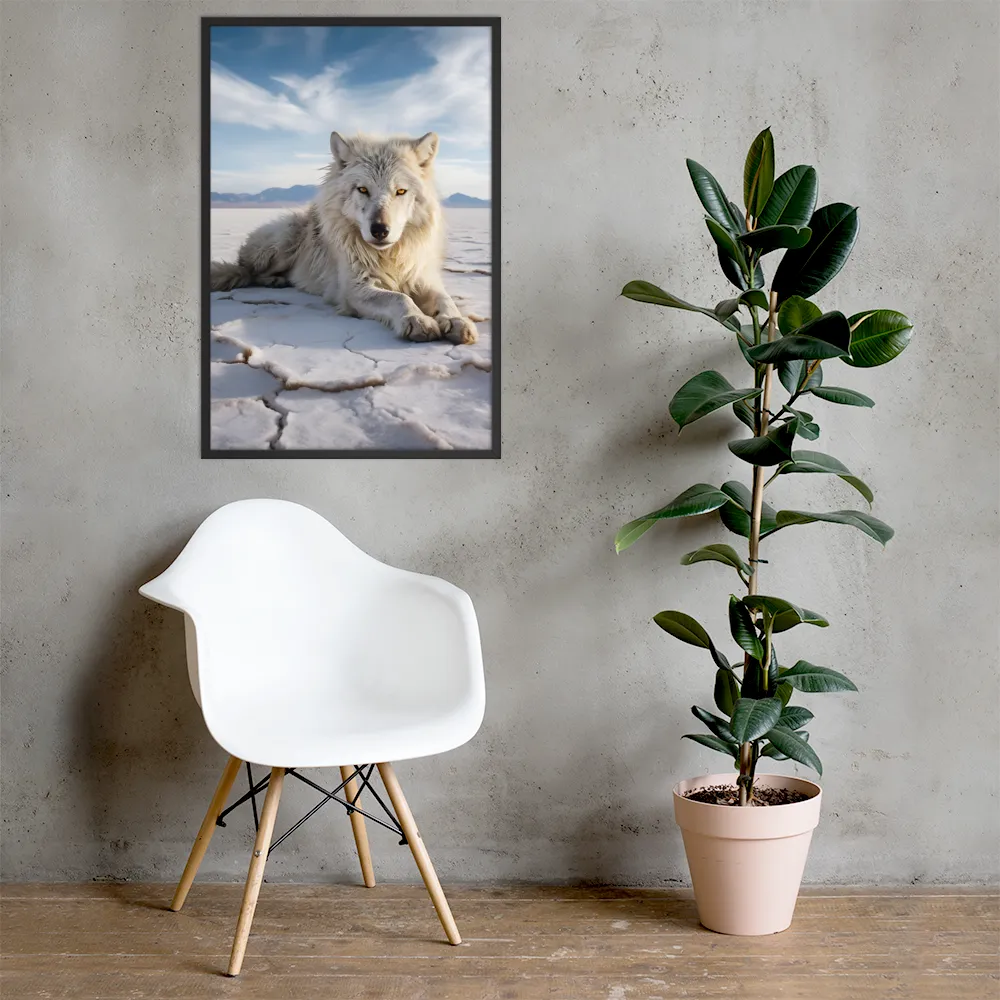 Guardian of the Salt Flats | Poster with Black Frame | 24″×36″