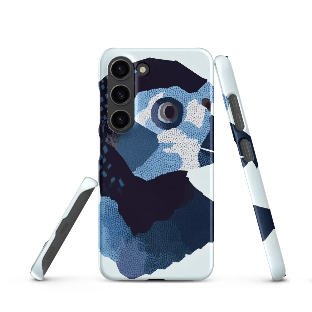 Abstract Avian Portrait in Blue