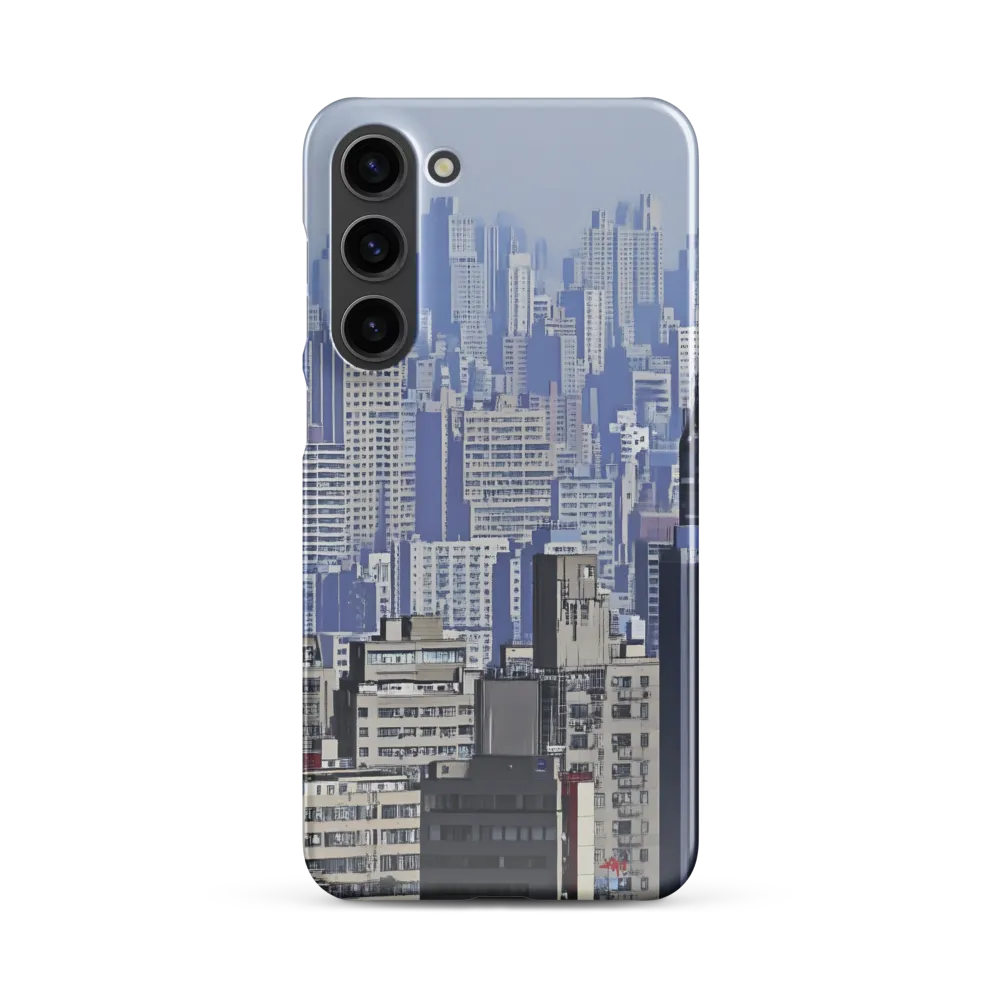 Urban Symphony: A Cityscape in Blues and Grays