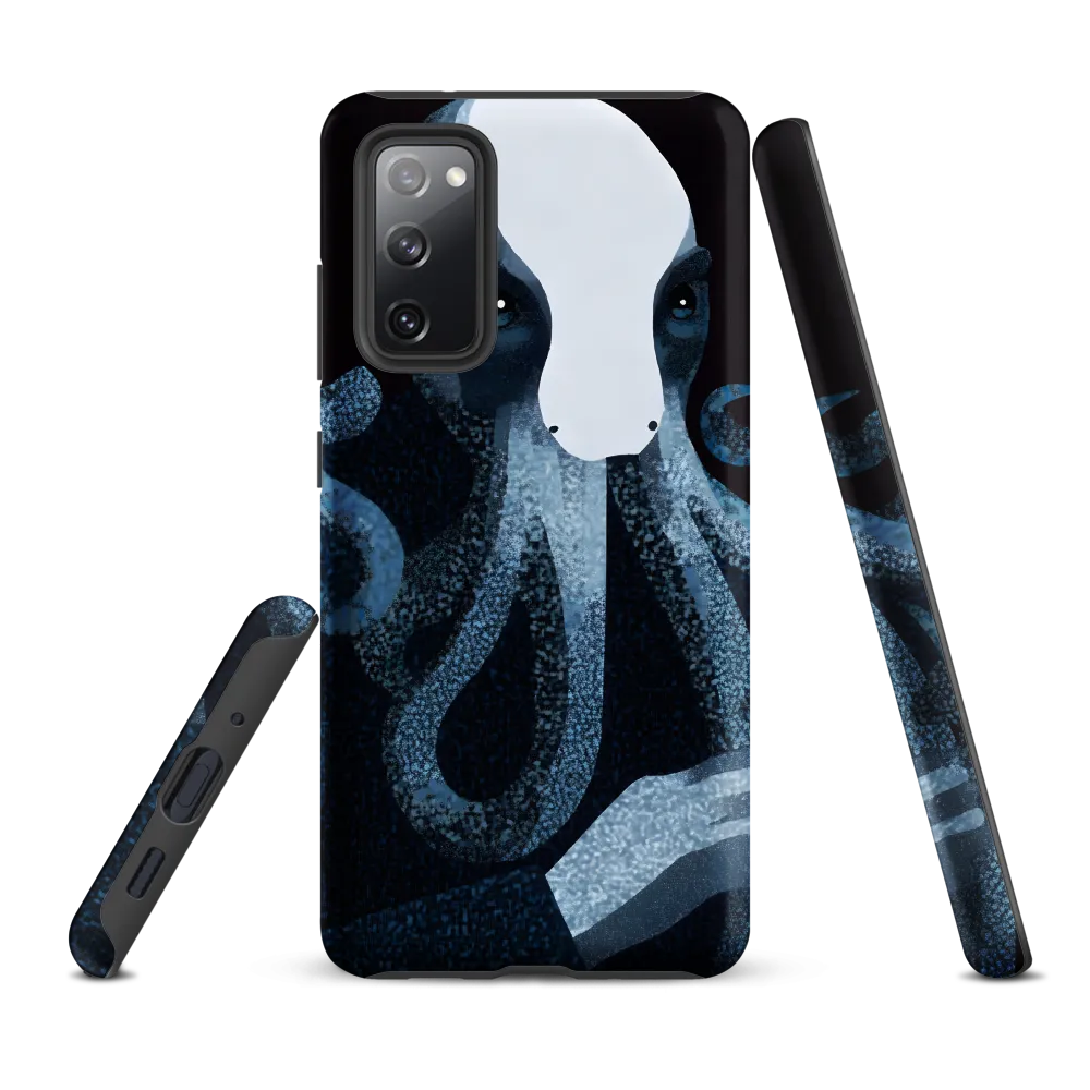 Octopoid Portrait in Blue and White
