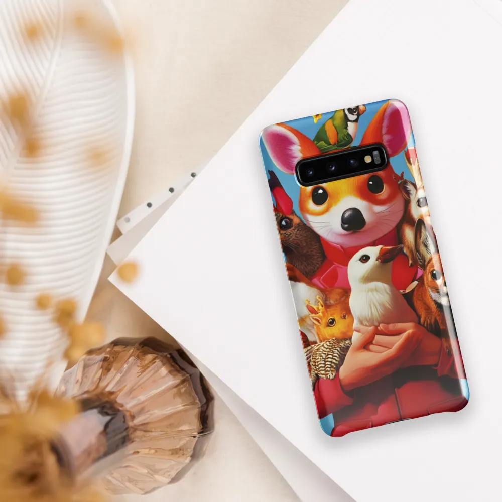 Harmony in Whimsy: A Modern Animal Ensemble | Phone Case |  S10 Plus | Snap Case | Glossy