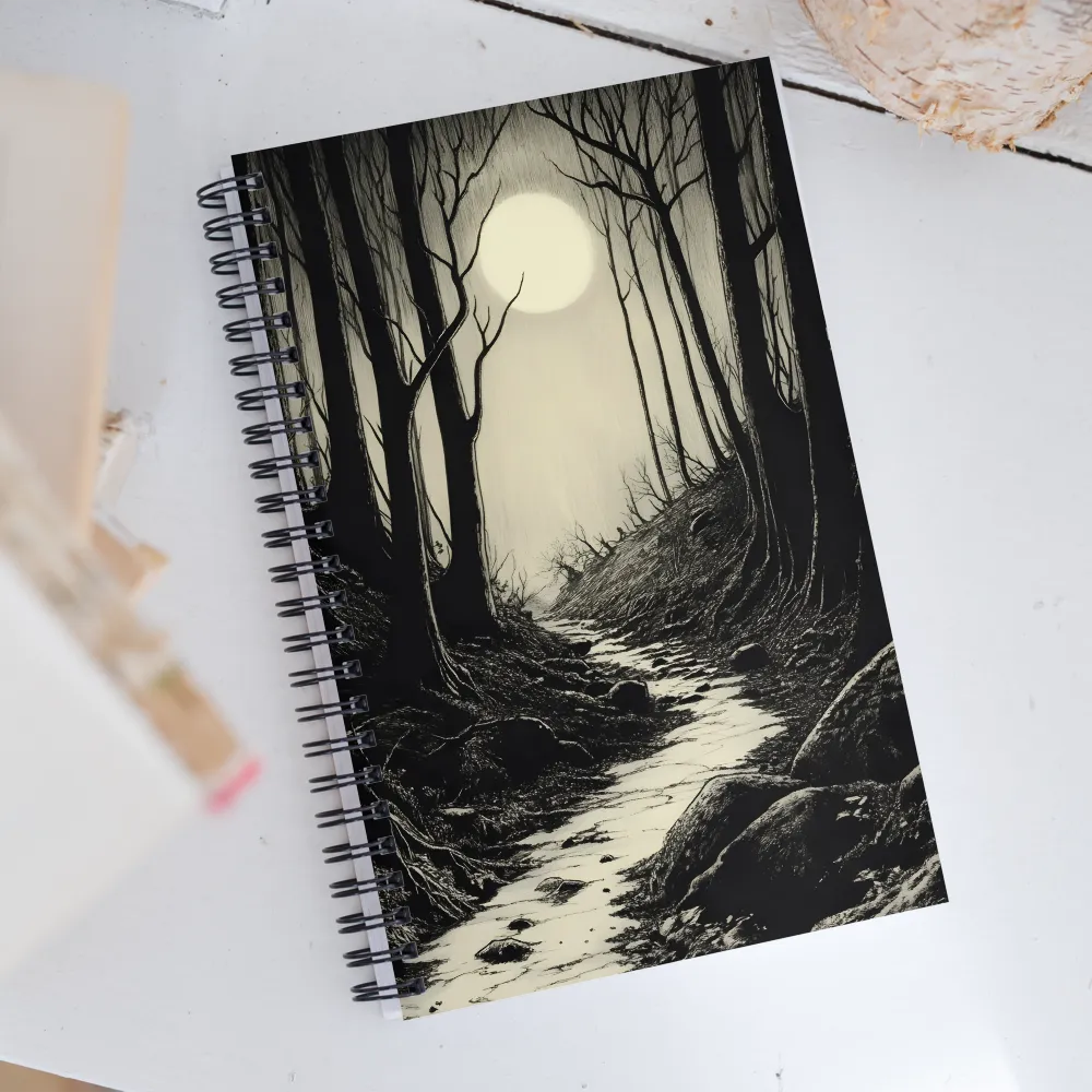 Whispers of the Moonlit Forest | Spiral Notebook