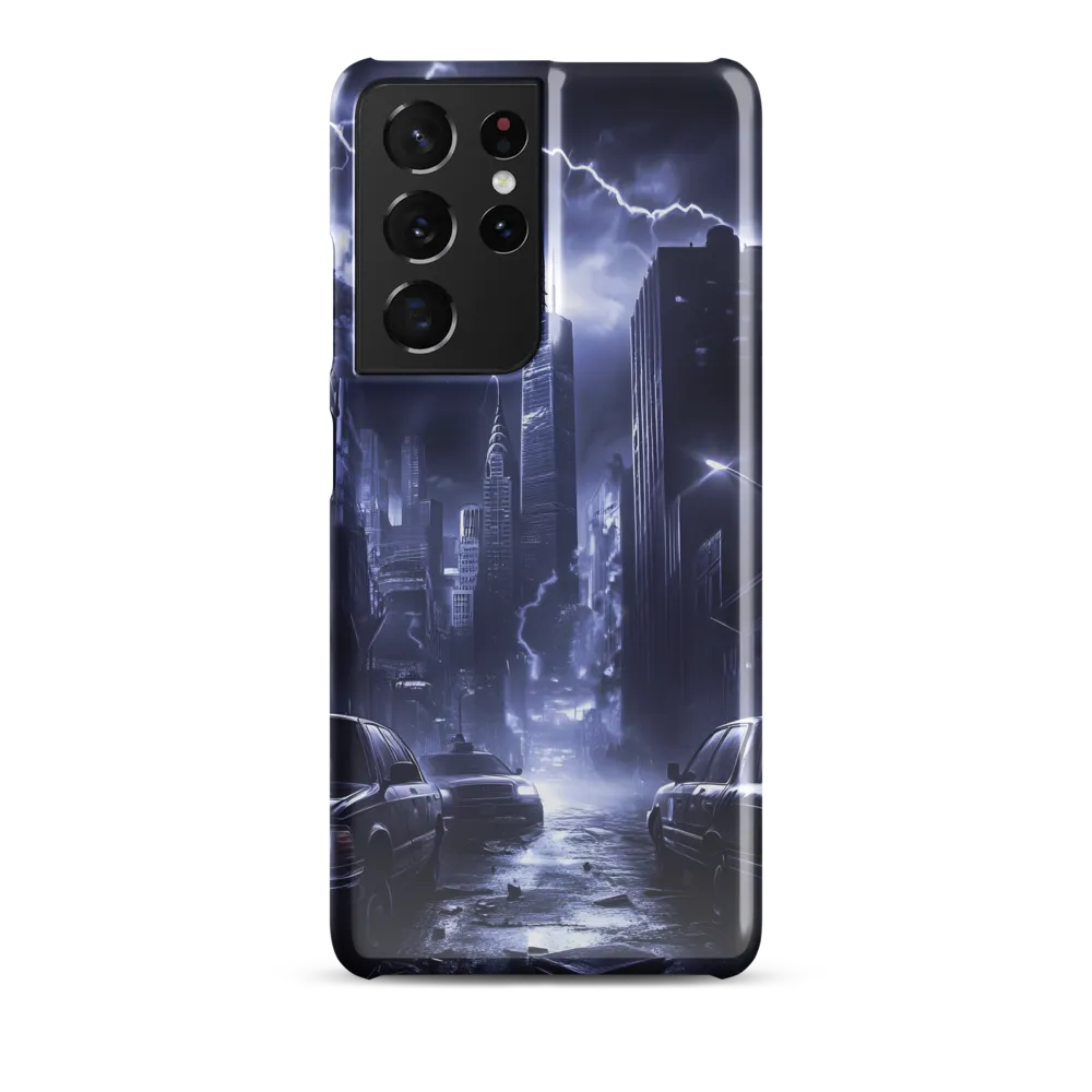 Stormy Cityscape: Shadows of the Night | Phone Case |  S21 Ultra | Snap Case | Glossy