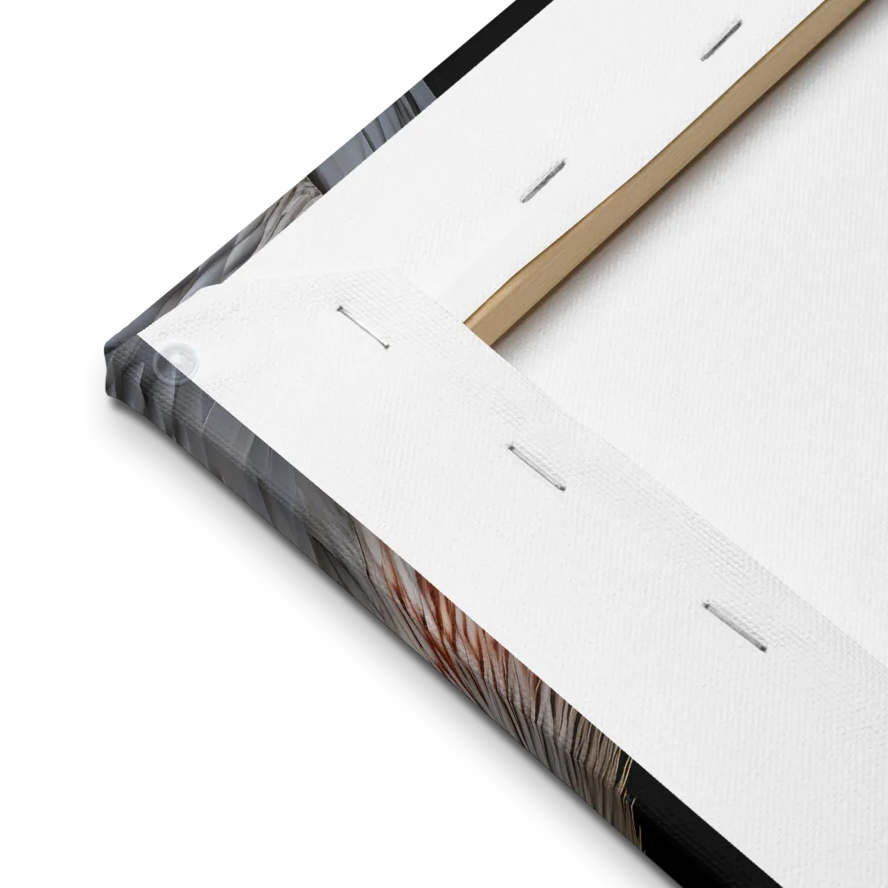 Elegance in White: The Pelican | Thin Canvas | 12″×16″