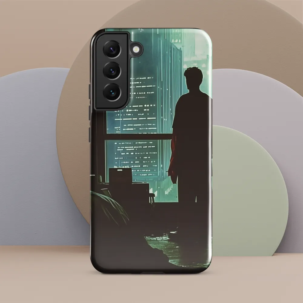 Silent Contemplation in a Futuristic Dystopia
