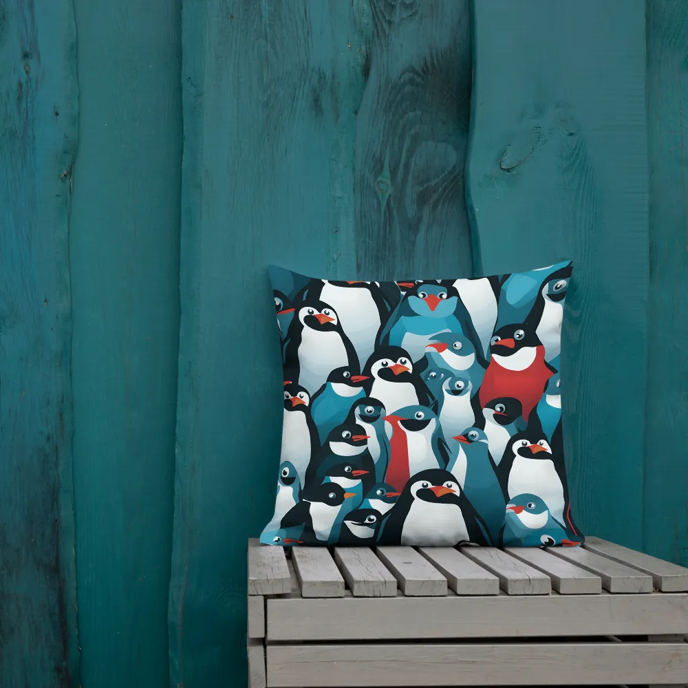 Penguin Parade | Pillow | 18″×18″