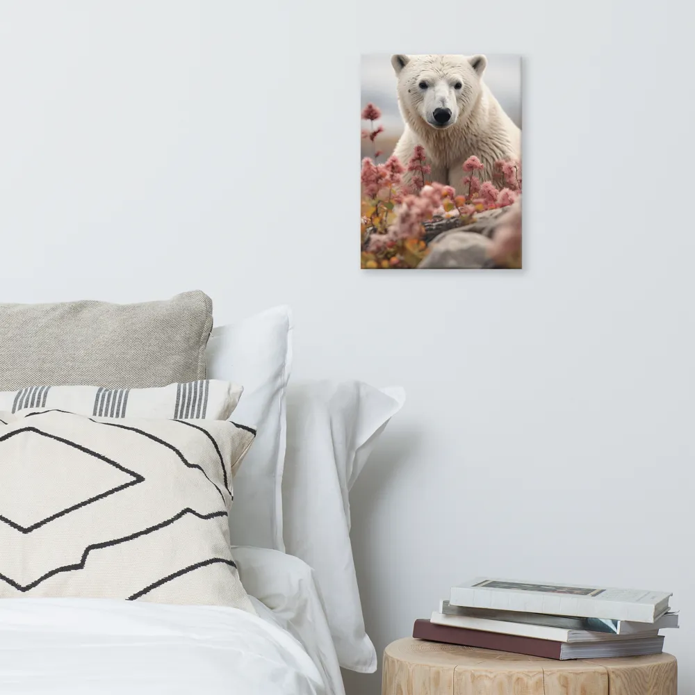 Curiosity Among Blooms: The Polar Bear
