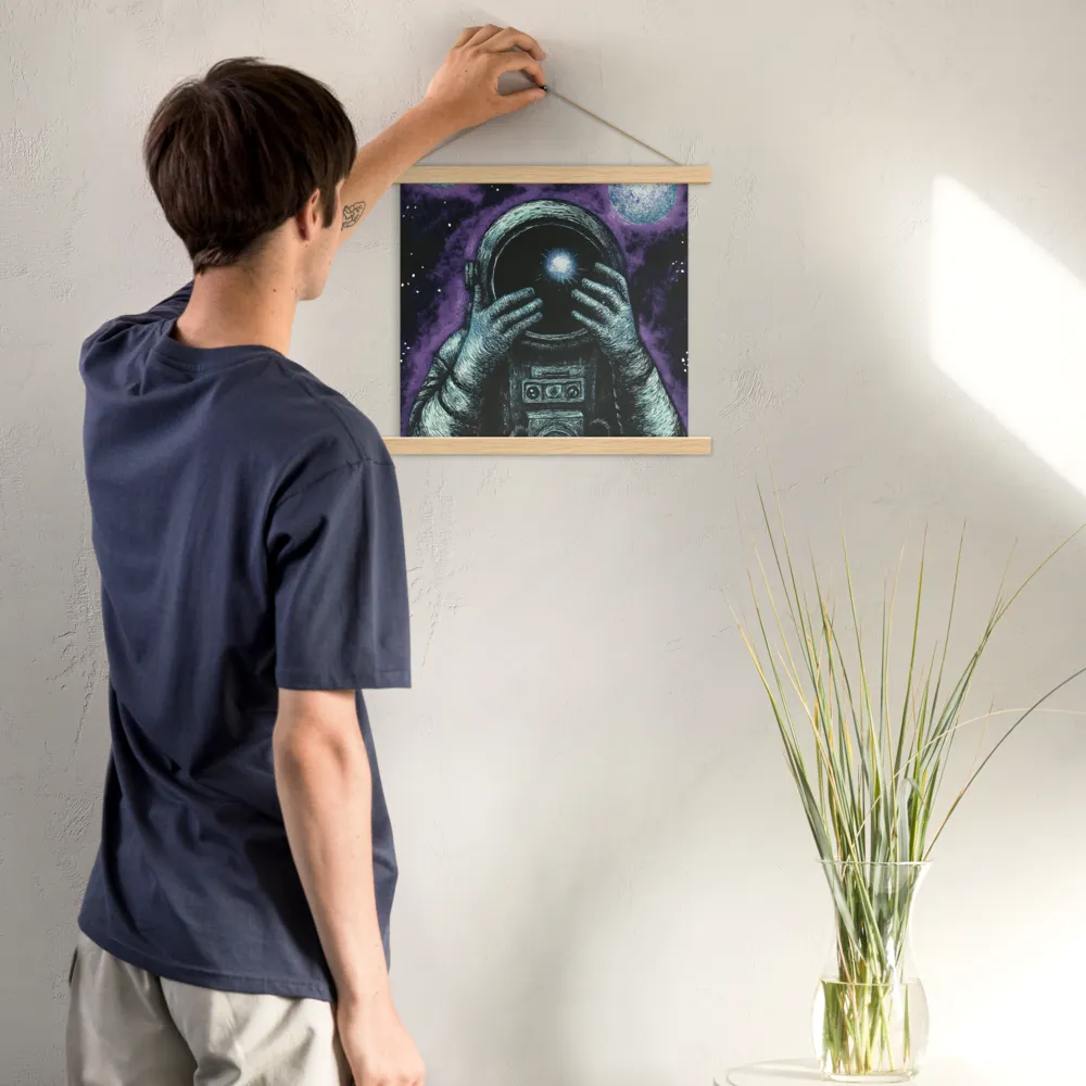 Beyond the Stars | Poster With Oak Wood Hanger | 14″×14″