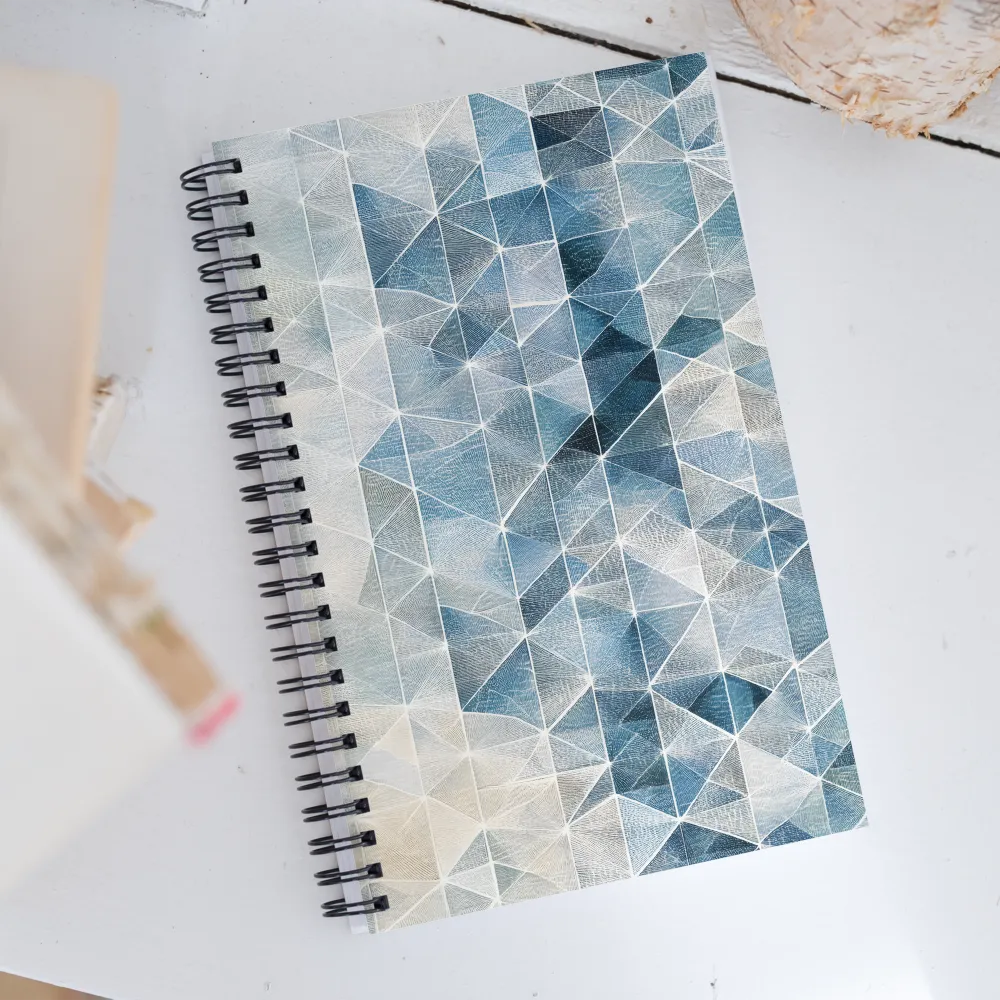 Geometric Harmony in Blue | Spiral Notebook