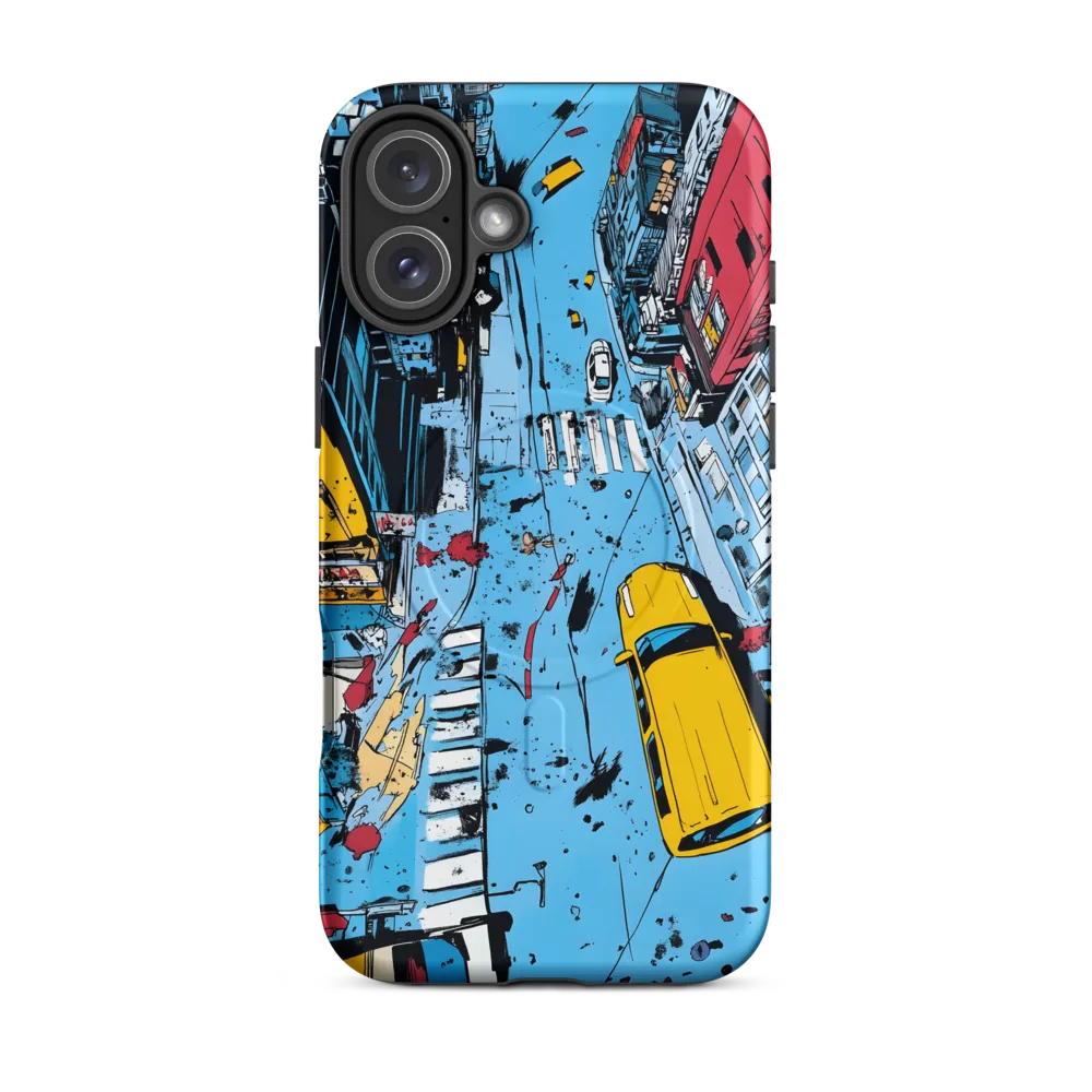 Urban Chaos: Aerial View of City Life | Phone Case |  16 Plus | MagSafe® Tough Case | Matte