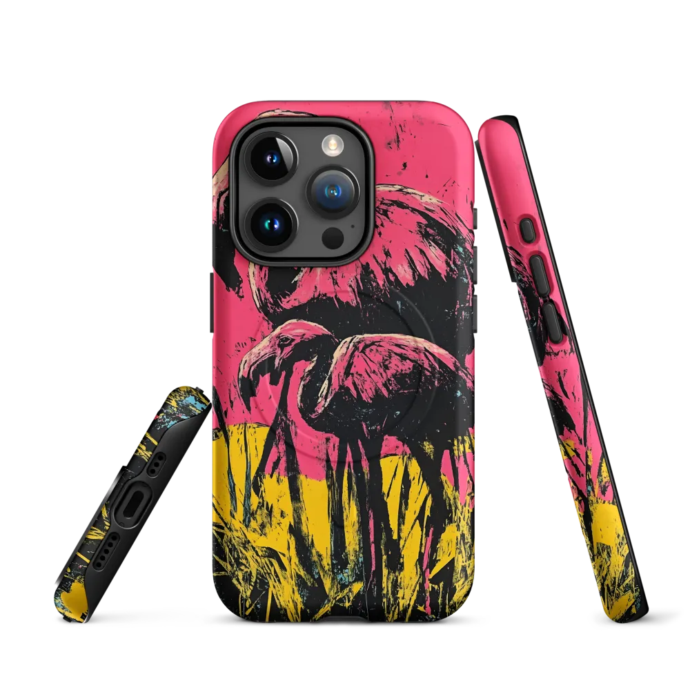 Flamingo Duet: A Pop Art Expression
