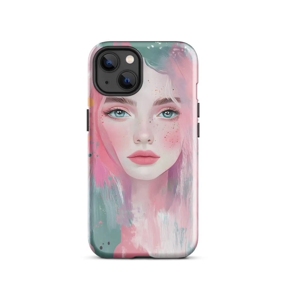 Dreamy Serenity: A Contemporary Portrait | Phone Case |  13 | Tough Case | Glossy