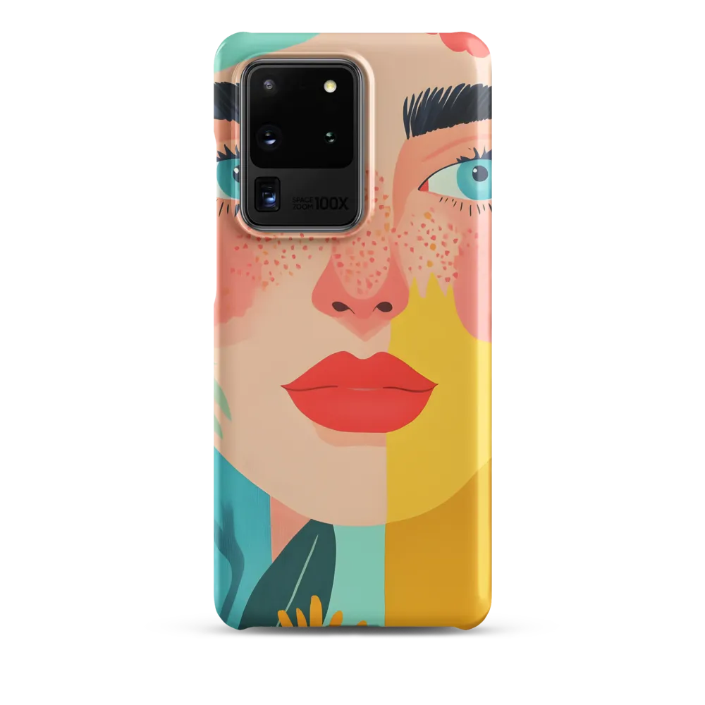 Floral Serenity: A Modern Portrait