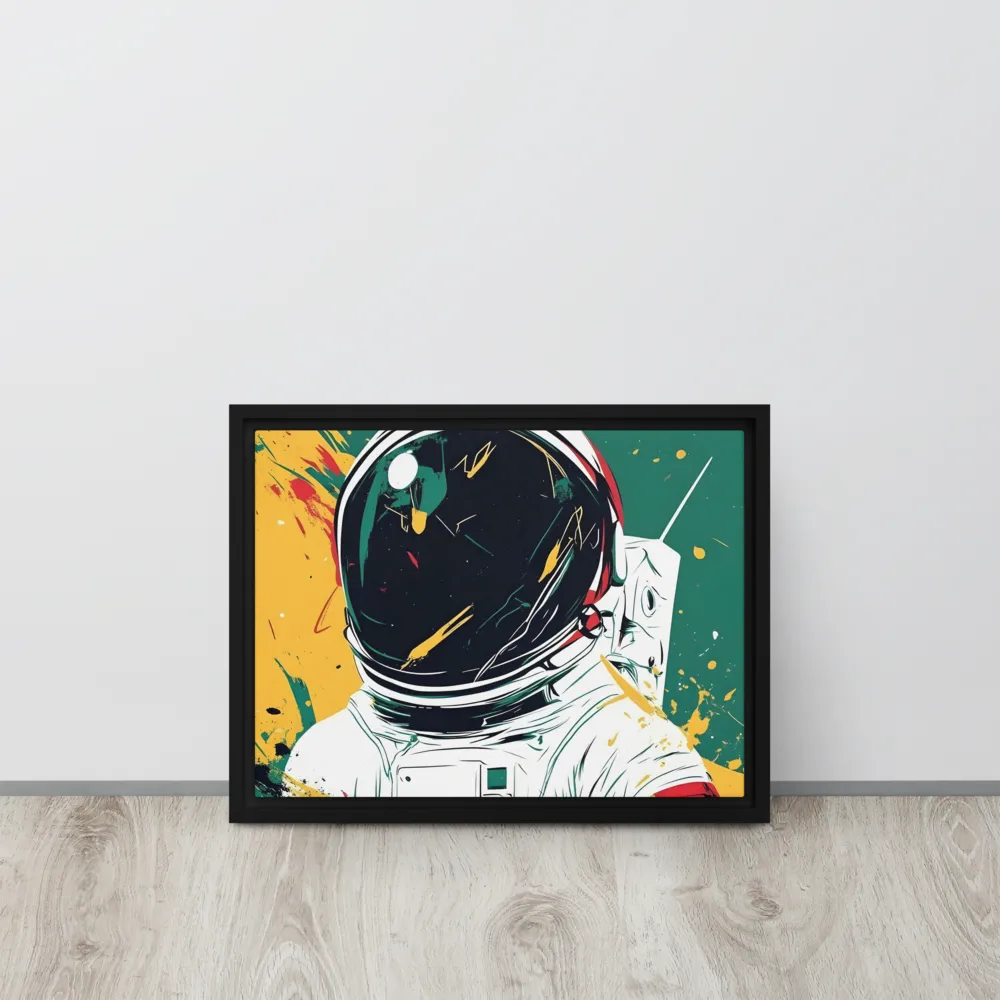 Galactic Explorer: A Modern Odyssey | Canvas with Black Frame | 12″×16″