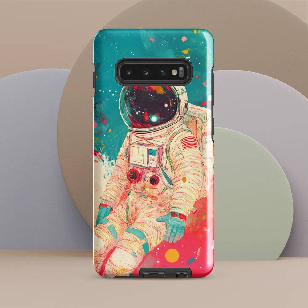 Cosmic Explorer: An Astronaut's Journey | Phone Case |  S10 Plus | Tough Case | Glossy