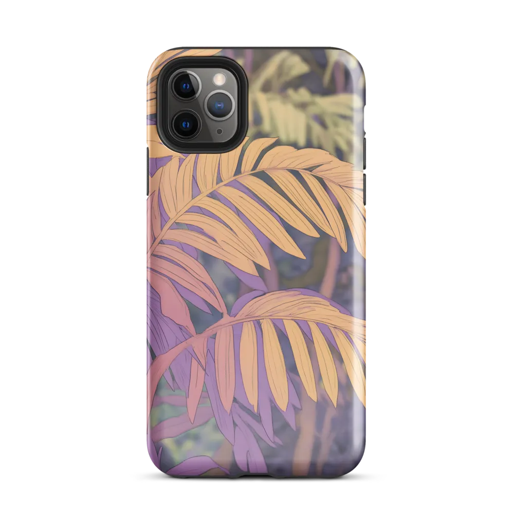 Harmonious Leaves in Digital Twilight | Phone Case |  11 Pro Max | Tough Case | Glossy