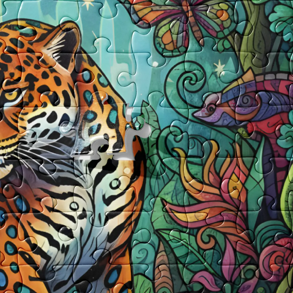 Moonlit Jaguar 
 Jigsaw Puzzle