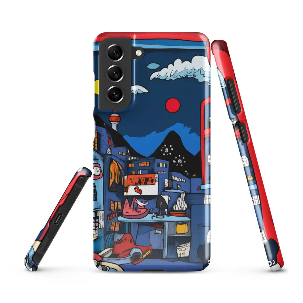 Whimsical Cityscape at Night