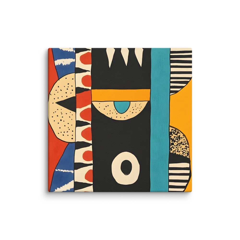 Playful Geometry: A Modern Abstract Exploration | Canvas | 16″×16″
