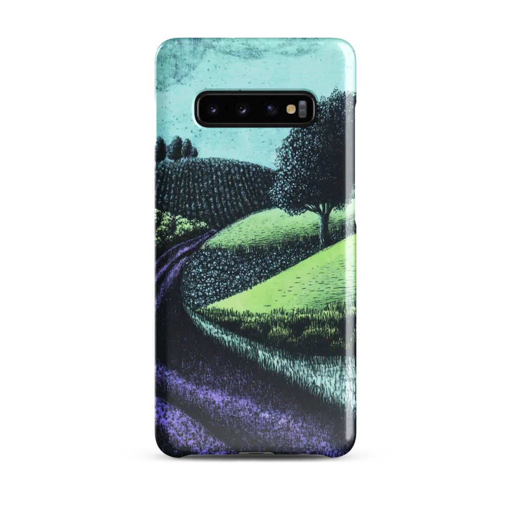 Winding Serenity: A Modern Landscape | Phone Case |  S10 Plus | Snap Case | Glossy