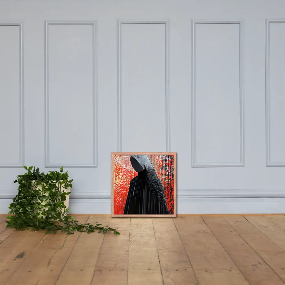 Veil of Modernity | Poster with Red oak Frame | 18″×18″