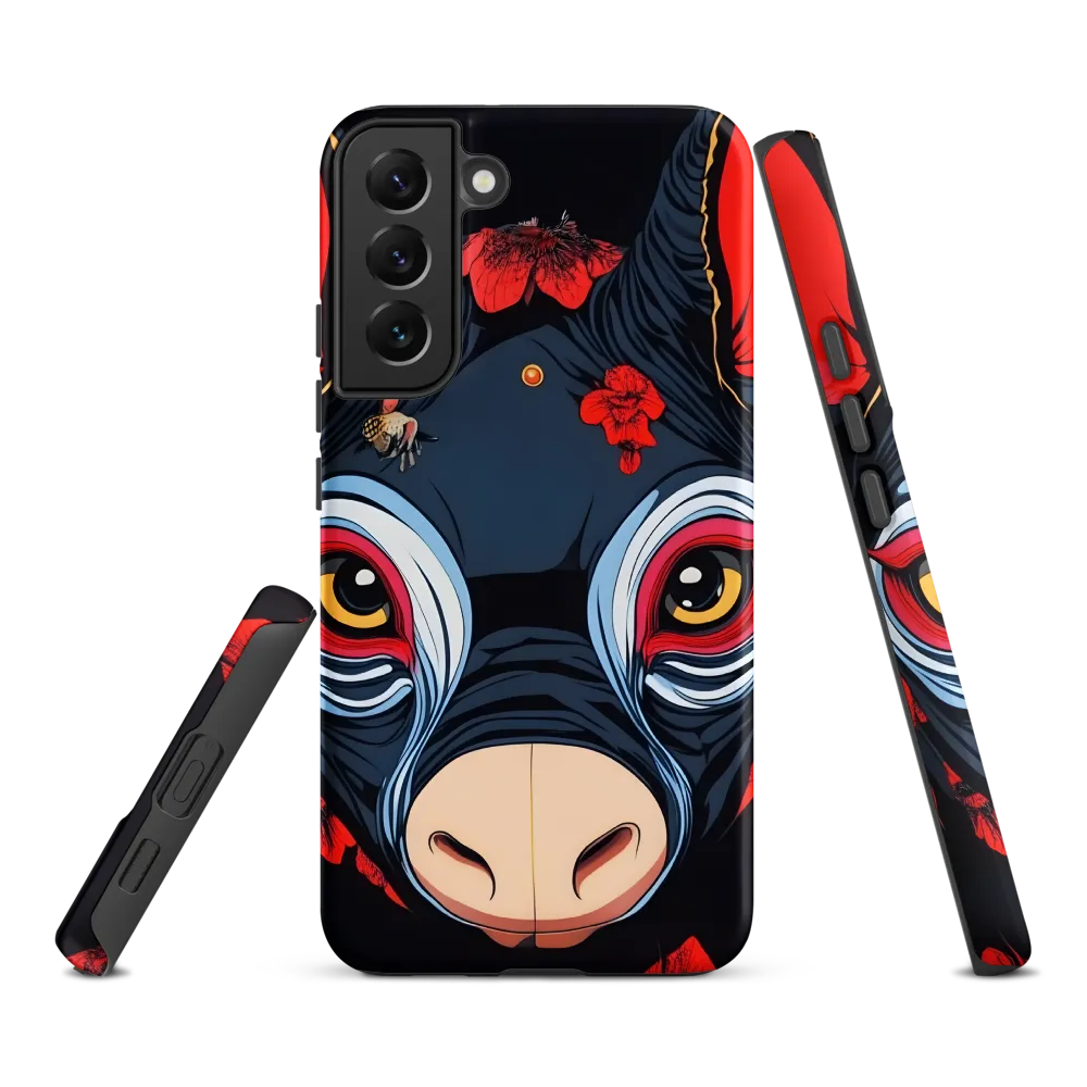 Mystical Bull with Floral Motifs