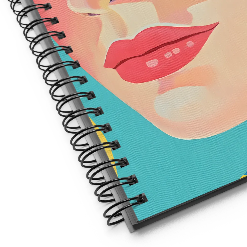 Vibrant Elegance: A Pop Art Portrait | Spiral Notebook