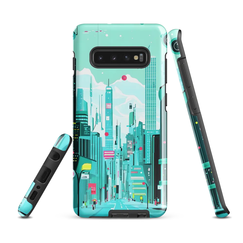 Urban Dreams: A Futuristic Cityscape | Phone Case |  S10 Plus | Tough Case | Glossy