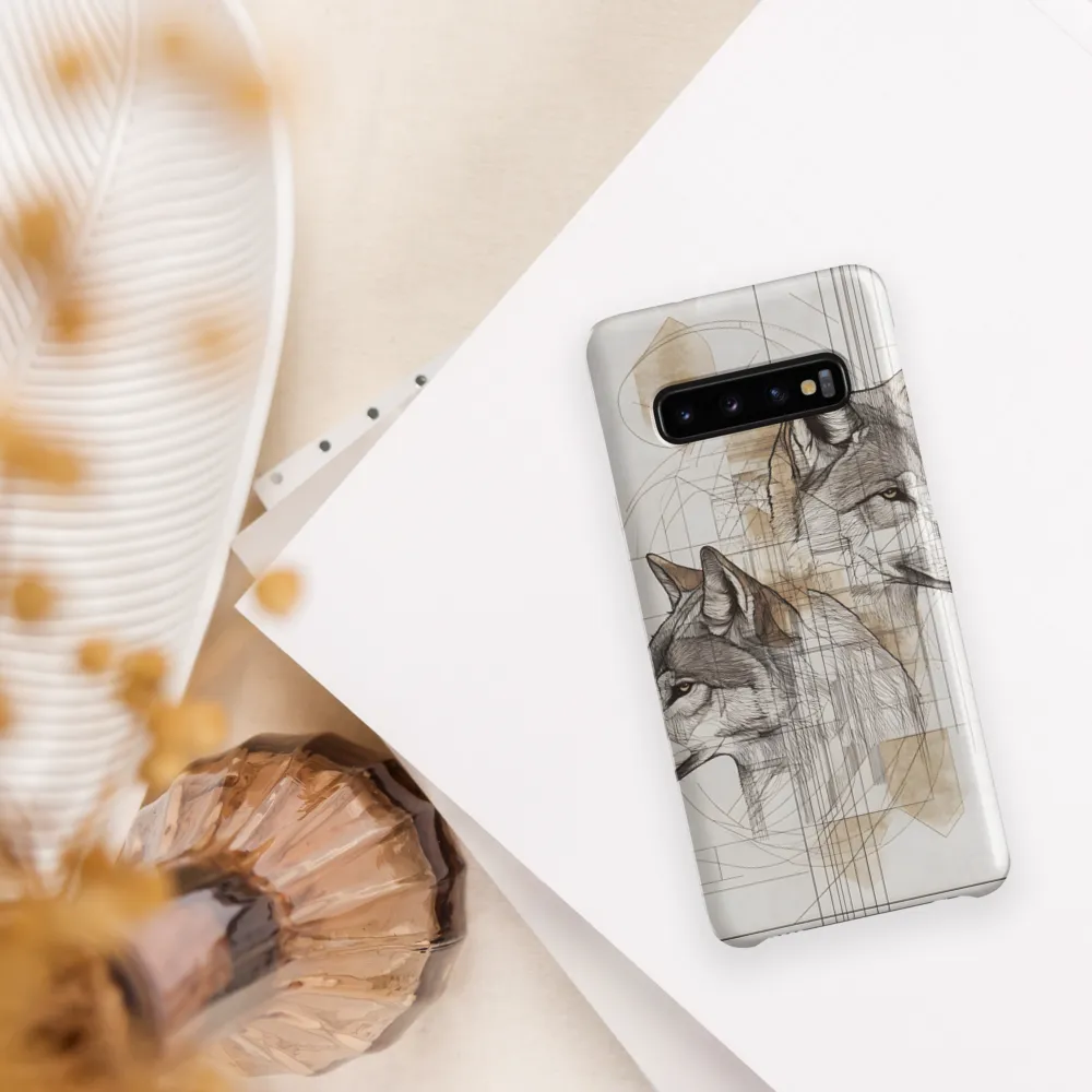 Geometric Harmony: The Essence of Wolves | Phone Case |  S10 | Snap Case | Matte