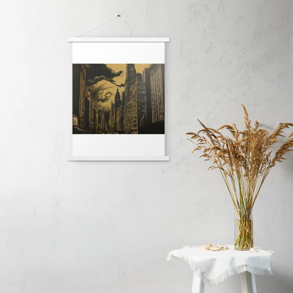 Echoes of a Forgotten Skyline | Poster With White Wood Hanger | 18″×24″