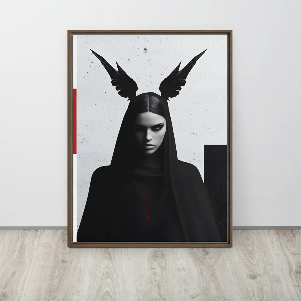 Whispers of Darkness | Canvas with Brown Frame | 24″×32″