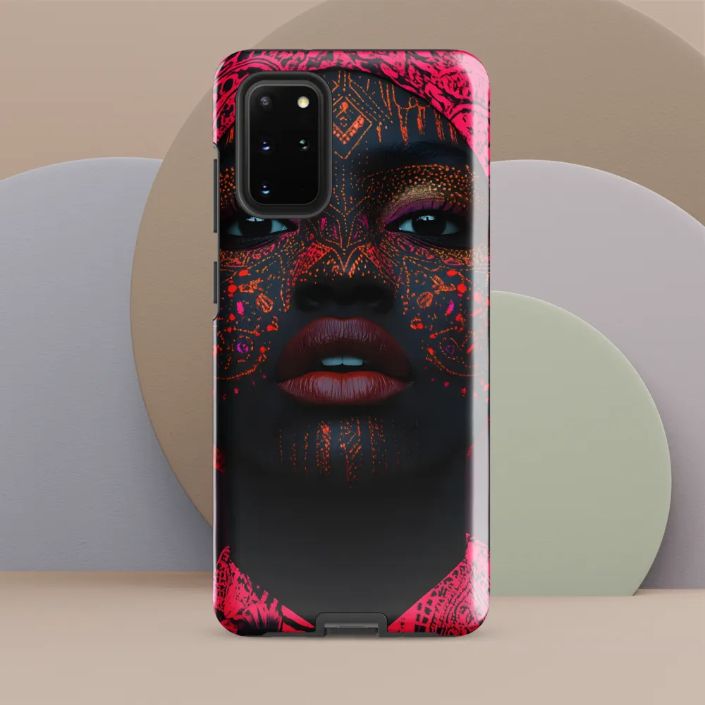 Neon Adornments: A Portrait of Cultural Expression