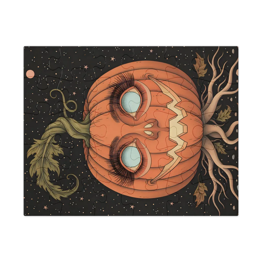 Rooted Jack-o'-Lantern 
 Jigsaw Puzzle in Tin Box