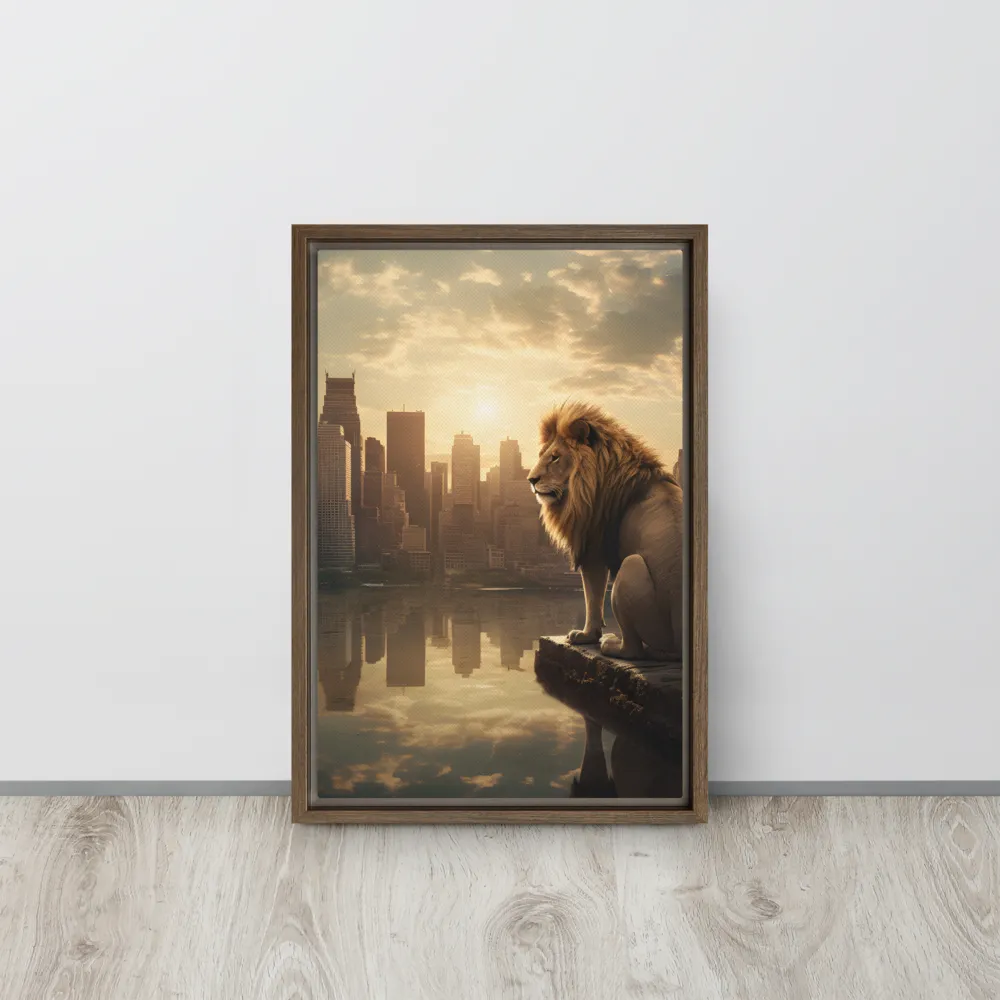 The Lion's Gaze Over the Urban Symphony