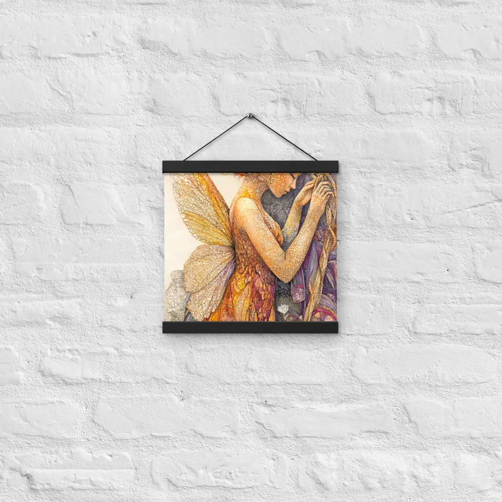 Whispers of the Frosted Meadow | Poster With Black Wood Hanger | 12″×12″