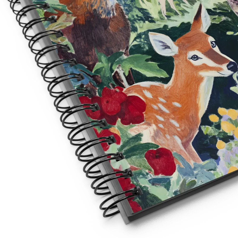 Whispers of the Forest: A Deer Gathering | Spiral Notebook