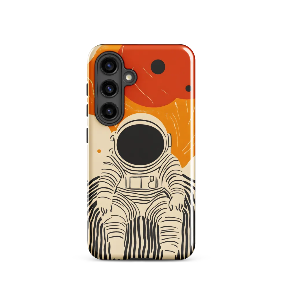 Astronaut in Cosmic Thoughts | Phone Case |  S24 | Tough Case | Glossy
